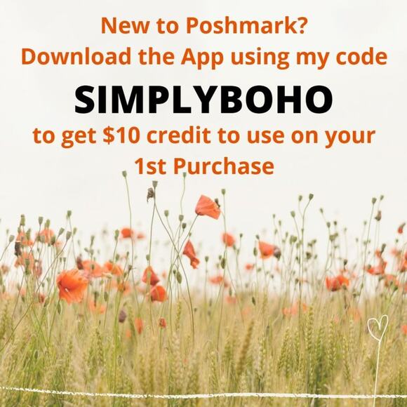 NEW TO POSH? Use MY Code SIMPLYBOHO to get $10 - Picture 1 of 4